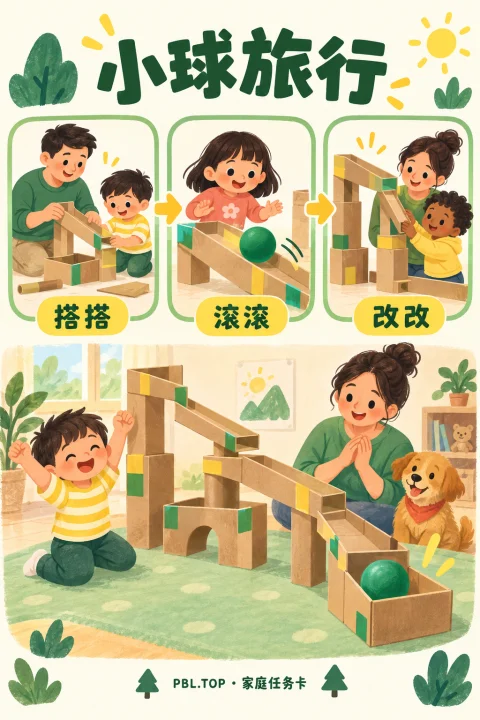 小球旅行儿童任务卡：用图示理解项目任务和成果