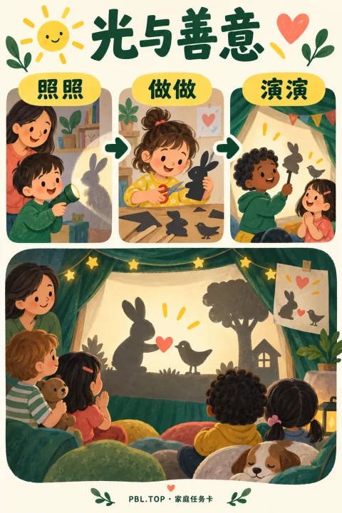 光与善意儿童任务卡：用图示理解项目任务和成果