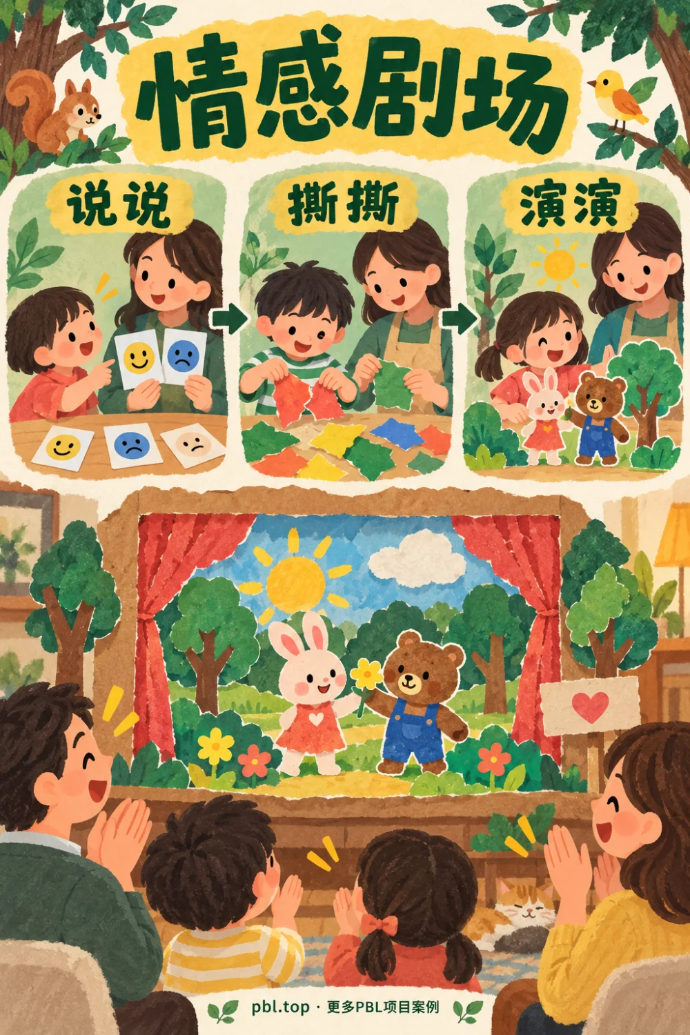 情感剧场儿童任务卡:用图示理解项目任务和成果