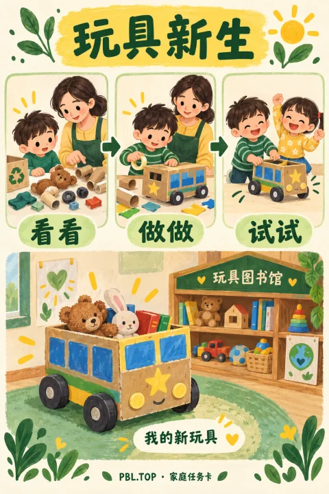 玩具新生儿童任务卡：用图示理解项目任务和成果