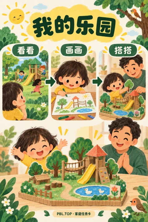 我的乐园儿童任务卡：用图示理解项目任务和成果