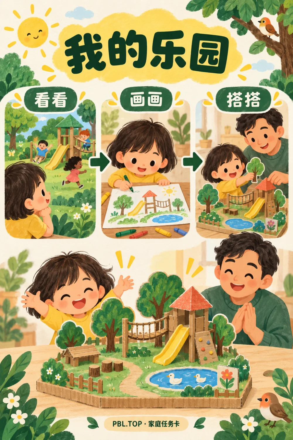 我的乐园儿童任务卡:用图示理解项目任务和成果